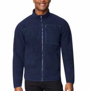 32 Degree Men's Sherpa Lined Fleece Jacket Navy